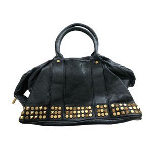 Tory Burch Black and Gold Studded Bag